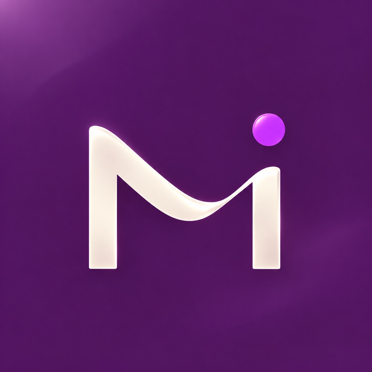 Logo MuseNote nền tím, chữ M trắng và chấm tím sáng